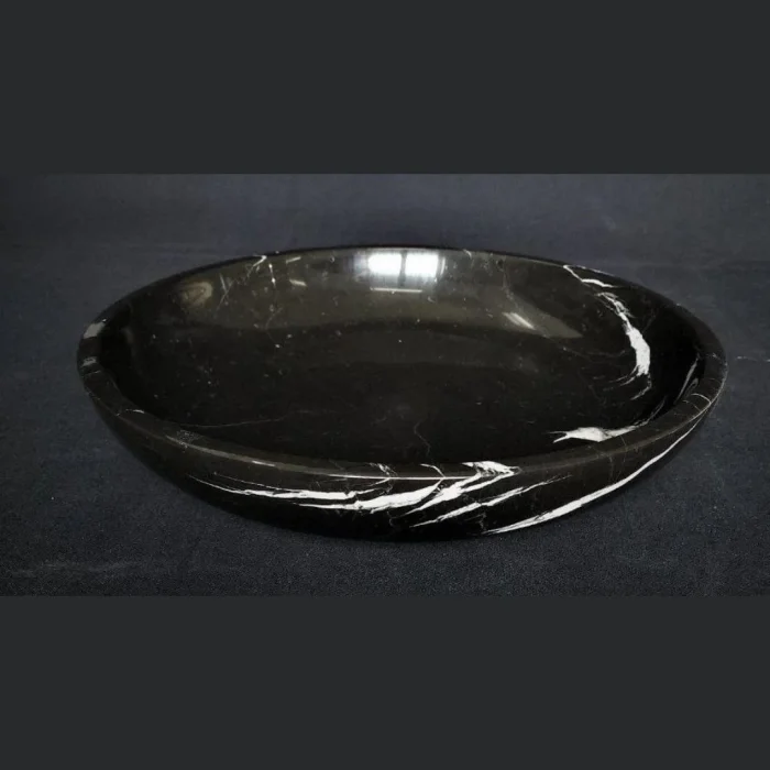 Doğal Mermer Siyah Tabak 30x30x6 cm