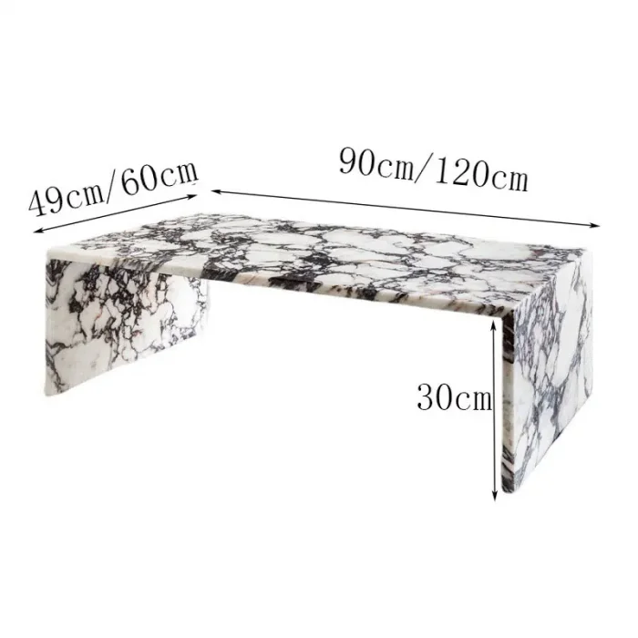 Zenith Doğal Taş Lüks Orta Sehpa