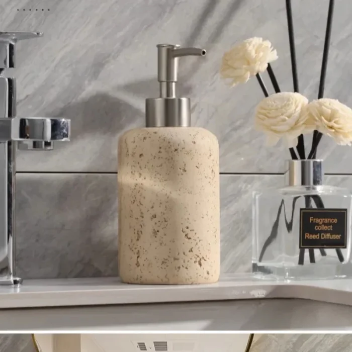 Doğal Taş Traverten Sıvı Sabunluk