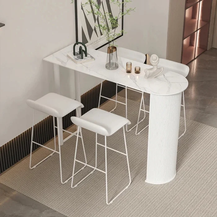 Enigma Doğal Taş Mermer-Porselen Minimalist Bar Masası