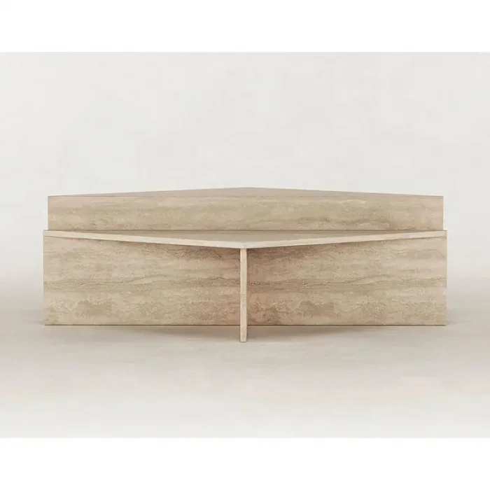 Nova Modern Lüks Traverten Kahve Sehpası