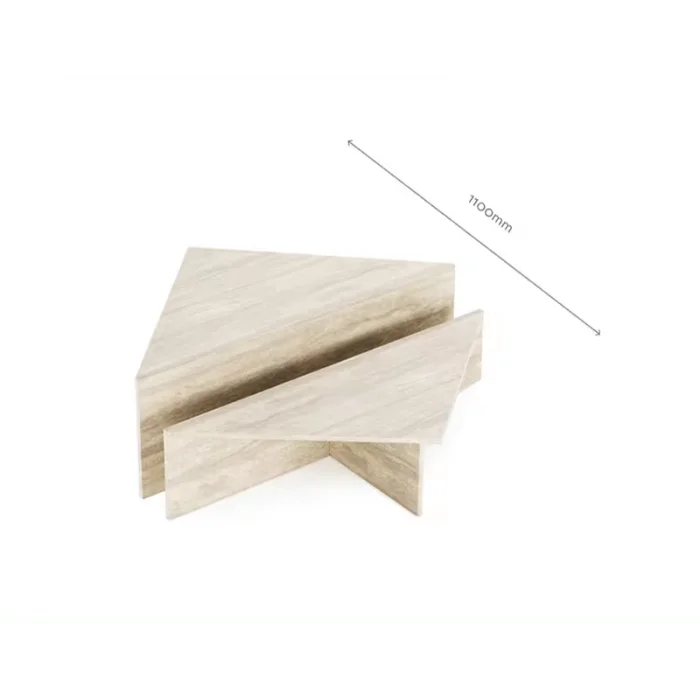 Nova Modern Lüks Traverten Kahve Sehpası