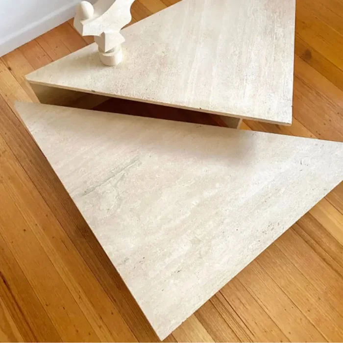 Nova Modern Lüks Traverten Kahve Sehpası