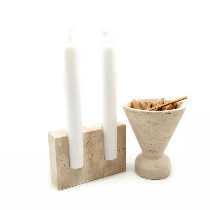 Odyssey Doğal Taş Traverten Aroma Mum Tutucu