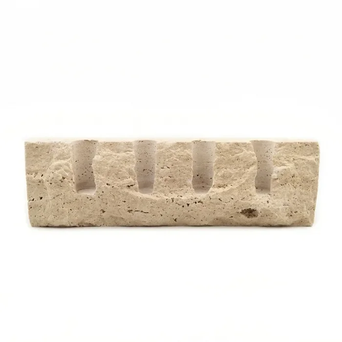 Odyssey Doğal Taş Traverten Aroma Mum Tutucu - 4 Gözlü