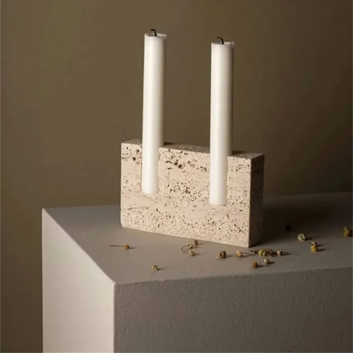 Odyssey Doğal Taş Traverten Aroma Mum Tutucu