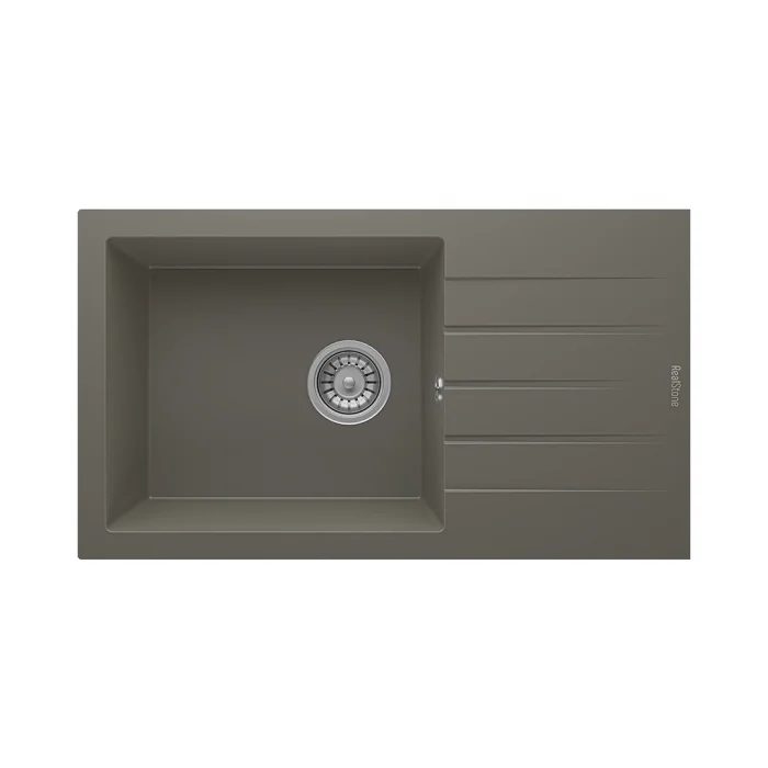 P010 Tek Gözlü Damlalıklı Granit Eviye XL Geniş Hazne 42 cm 760 x 435