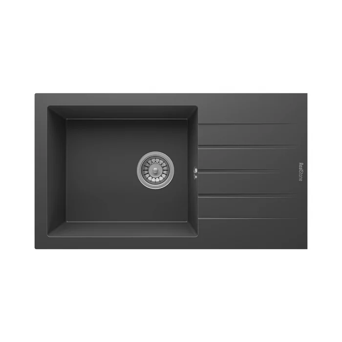 P010 Tek Gözlü Damlalıklı Granit Eviye XL Geniş Hazne 42 cm 760 x 435