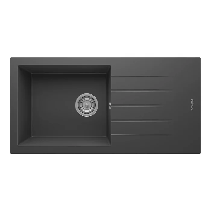 P011 Tek Gözlü Damlalıklı Granit Eviye XL Geniş Hazne 42 cm 860 x 435