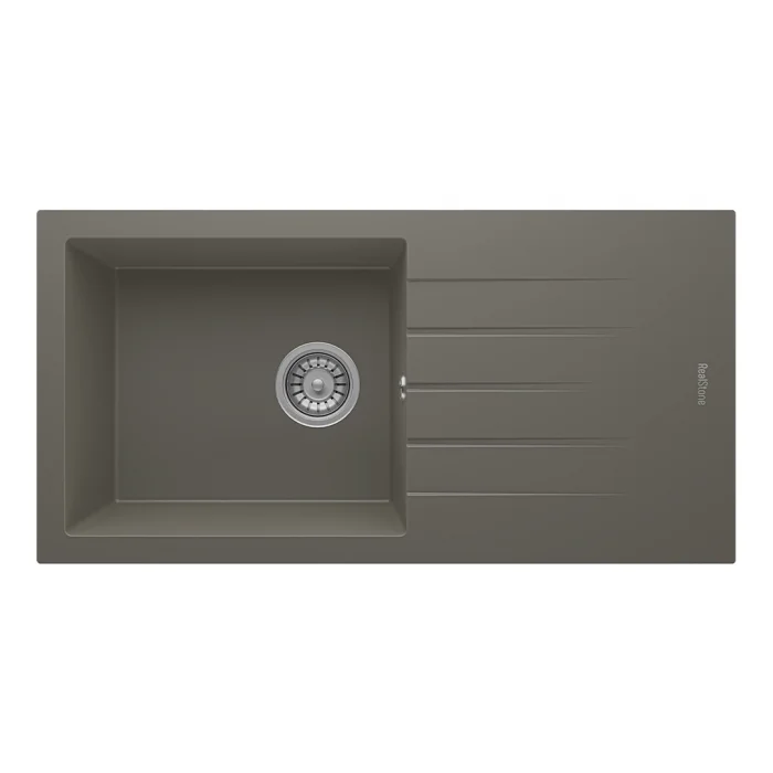 P011 Tek Gözlü Damlalıklı Granit Eviye XL Geniş Hazne 42 cm 860 x 435