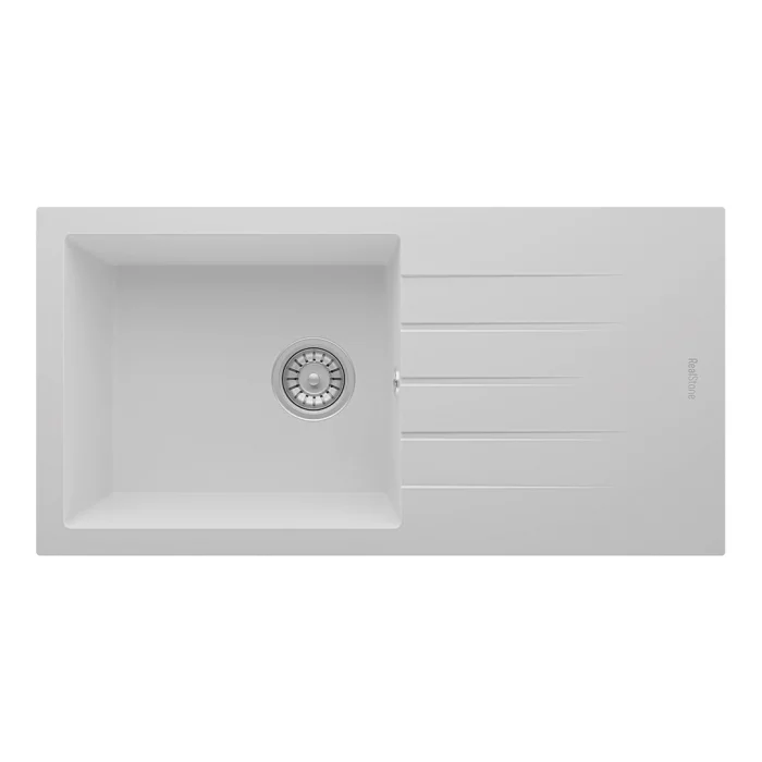 P011 Tek Gözlü Damlalıklı Granit Eviye XL Geniş Hazne 42 cm 860 x 435