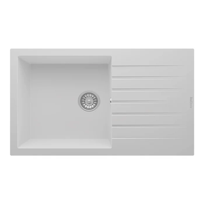 P014 Tek Gözlü Damlalıklı Granit Eviye XL Geniş Hazne 44 cm 860 x 500