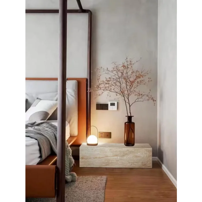 Radiance Modern Lüks Traverten Kaide Sehpa