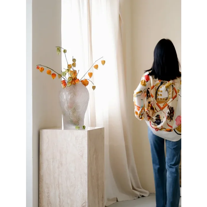 Radiance Modern Lüks Traverten Kaide Sehpa