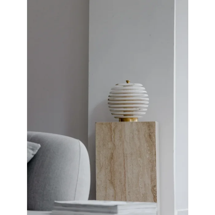 Radiance Modern Lüks Traverten Kaide Sehpa