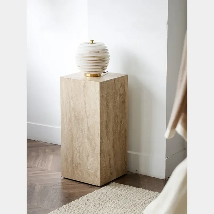 Radiance Modern Lüks Traverten Kaide Sehpa