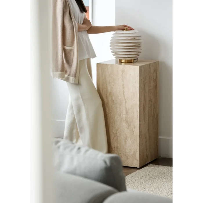 Radiance Modern Lüks Traverten Kaide Sehpa