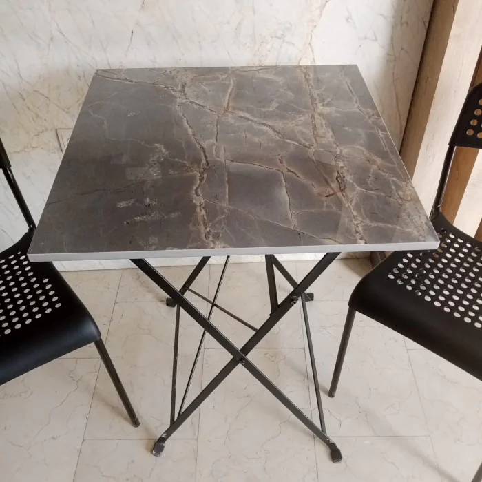 Versace Gold Porselen Yemek - Bahçe Masası 60 x 60 cm