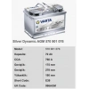 12V-70 AH VARTA AGM STAR STOP AKÜ