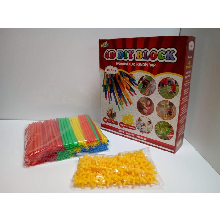 4D DIY BLOCK Yaratıcı Pipetler