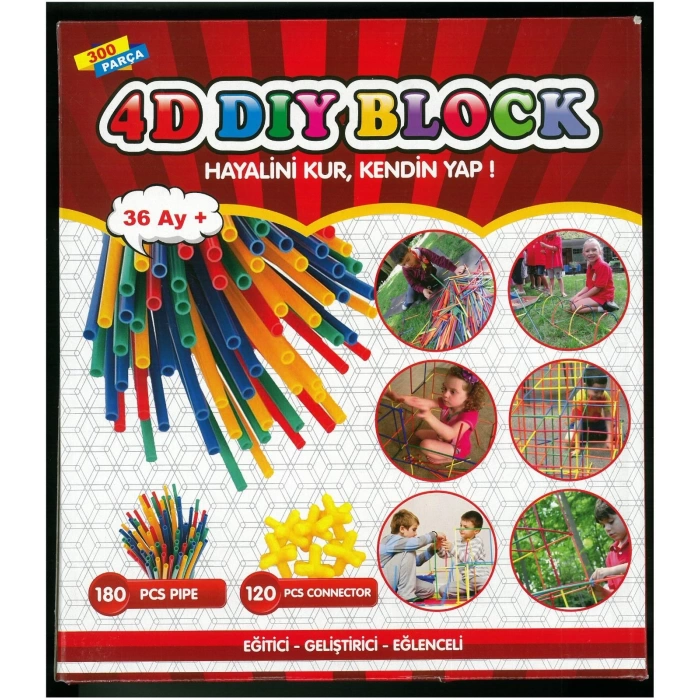 4D DIY BLOCK Yaratıcı Pipetler