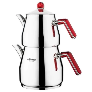 AKDENİZ AKD-526 ELMAS JUMBO KIRMIZI SİLVER BAK.KULP ÇAYDANLIK KL:6
