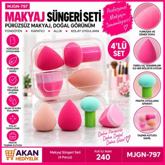 4LÜ ÇOK AMAÇLI KUTULU SÜNGER SETİ