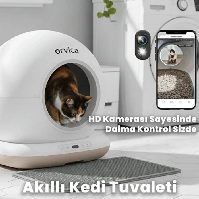 HD Kameralı Akıllı Kedi Tuvaleti
