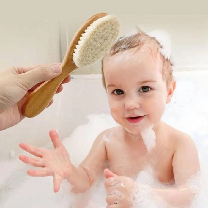 Keçi Kılı Organik Bebek Banyo Tarağı