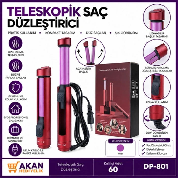 Profesyonel Teleskopik Saç Düzleştirici