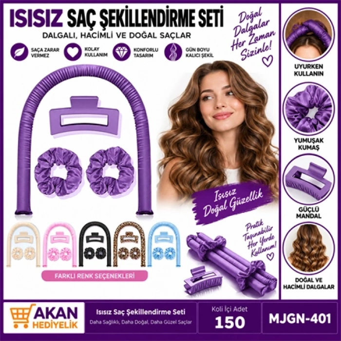 Saç Bugidi Şekillendirme Seti – Dalgalı Saç Aparatı
