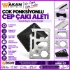 11 Fonksiyonlu Paslanmaz Çelik Çok Amaçlı Cep Aleti