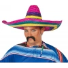 Sombrero Meksika Şapkası Renkli Örme Hasır Yetişkin Boy