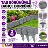 Taş Görünümlü Bahçe Çiti 3Lü Set