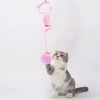 Yaylı Asılabilir Peluş Kedi Oyuncağı - Elastik - Ponponlu Olta