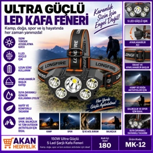 150W Ultra Güçlü Kafa Lambası