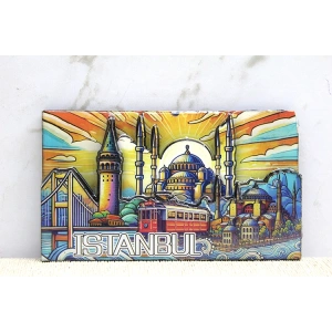 Ahşap İstanbul Temalı Magnet Alk4365