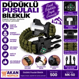Düdüklü Pusulalı Bileklik