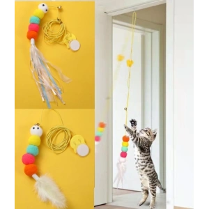 Elastik Yapışkanlı Kedi Oyun Oltası