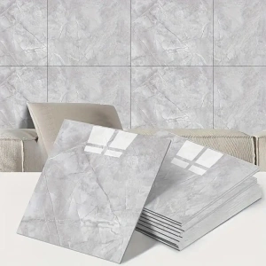 Gri Mermer Desen Duvar Sticker (30x30)