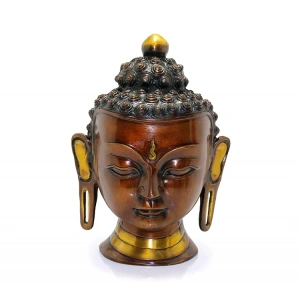 Metal Buda Büstü Biblosu 30 Cm KSK265