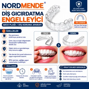 NORDMENDE Bruksizm Gece Aparatı Plağı Tek Damak