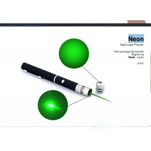 S - 03  Yeşil Lazer Pointer - Siyah