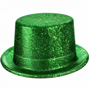 Yeşil Simli Glitter Silindir Parti Şapkası