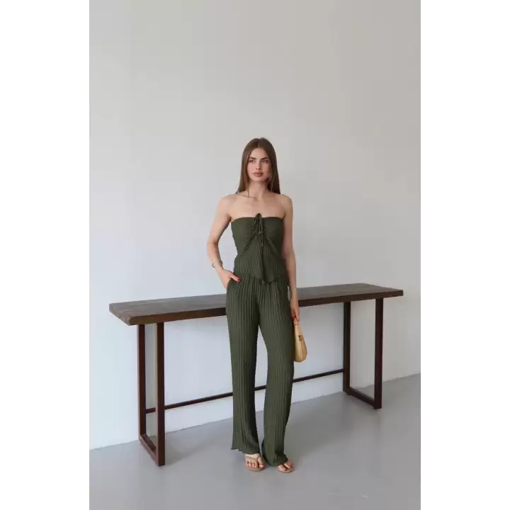 Straplez Büzgü Gofre Takım