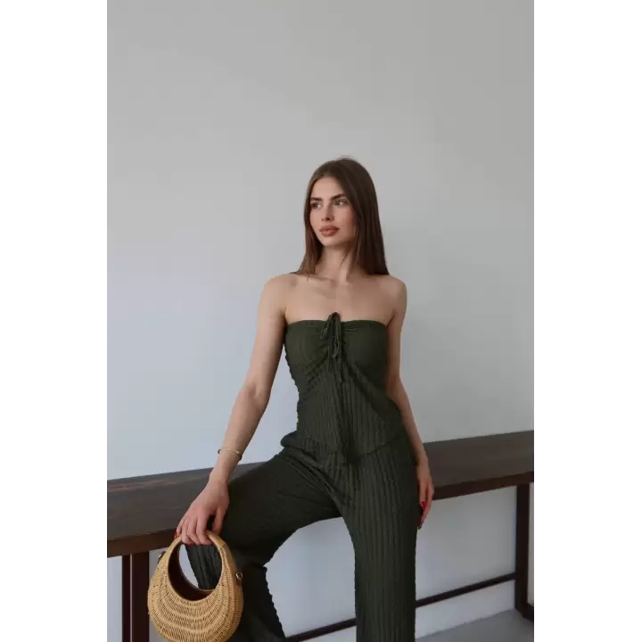 Straplez Büzgü Gofre Takım