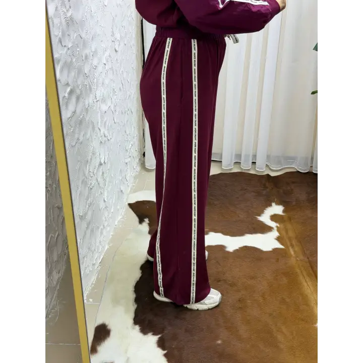 Yan Şerit Detaylı Fermuarlı Ceket ve Lastikli Paça Eşofman Altı Takım