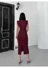 Taş Detay Vatkalı Elbise