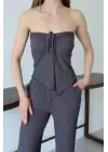 Straplez Büzgü Gofre Takım