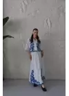 Nakış İşlemeli Keten Takım